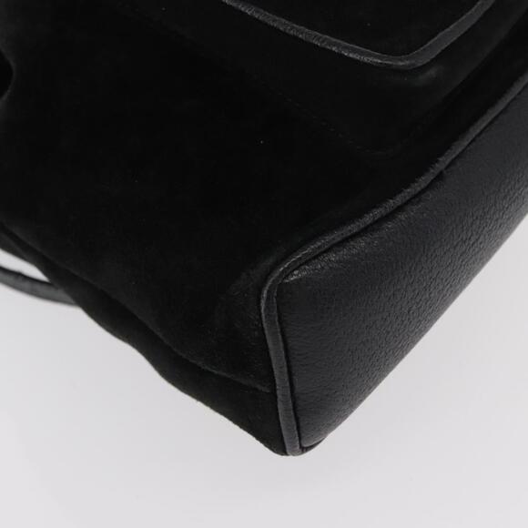 GUCCI Bamboo Backpack Suede Black Gold 003 1705 0030 Auth yk19868 main image 6